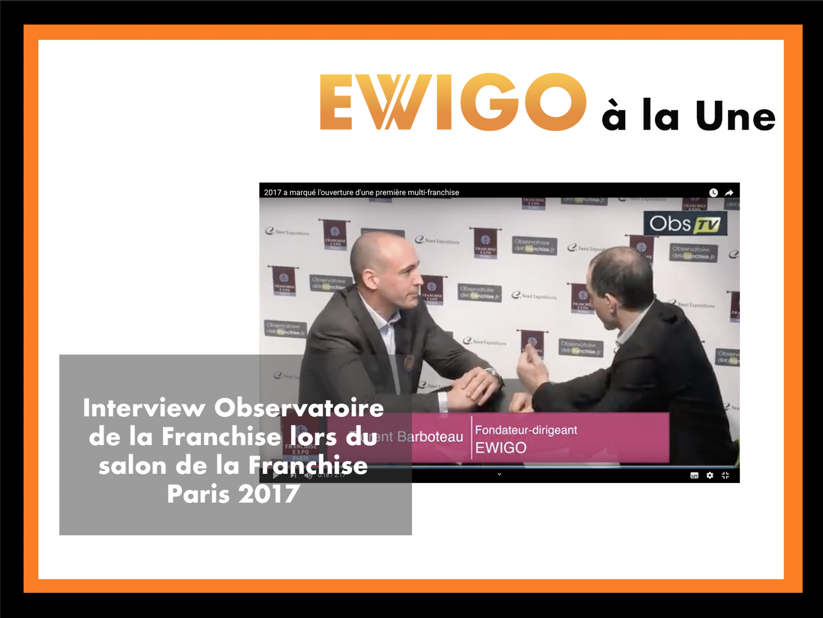 Interview Observatoire De La Franchise Lors Du Salon De La