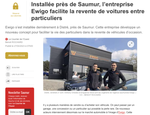 Ewigo Saumur est à l’honneur dans le quotidien préféré de l’ouest Français