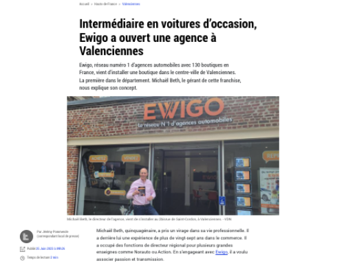 Notre franchisé de Valenciennes explique le concept Ewigo au quotidien La Voix du Nord